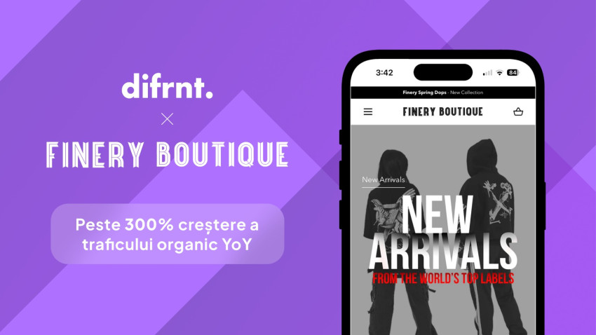 Finery Boutique - +300% crestere a traficului organic YoY